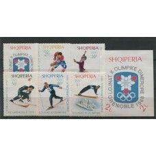 ALBANIA 1968 SERIE COMPLETA DE ESTAMPILLAS NUEVAS MINT + HOJITA BLOQUE DEPORTES OLIMPICOS 20 EUROS
